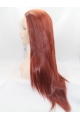 26" Long Straight Lace Front Red Without Bangs Synthetic  Women Wigs