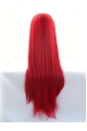 33'' Long Straight Without Bangs Lace Front Red  Synthetic Women Wigs