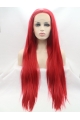 30'' Long Straight Lace Front Layered red Synthetic Long Women Wigs