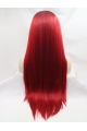 32'' Long Straight Lace Front Without Bangs Long Synthetic Red  Women Wigs