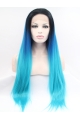 30" Long Straight Lace Front Ombre/2 Tone Without Bangs Synthetic Women Wigs