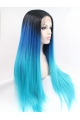 30" Long Straight Lace Front Ombre/2 Tone Without Bangs Synthetic Women Wigs