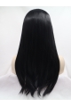 21" Long Straight Lace Front  Black Without Bangs  Synthetic Women Wigs