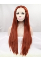 32'' Long Straight Lace Front  Auburn  Layered Synthetic Women Wigs