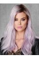 18" Straight Long Lilac Layered Capless Synthetic Women Wigs