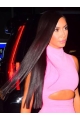 20" Long Straight Capless Auburn  Remy Human Hair Women Kim Kardashian Wigs