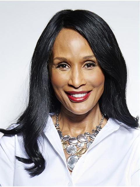 Long 16" Straight Without Bangs Lace Front Synthetic Women Beverly Johnson Wigs