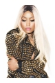  22" Straight Without Bangs Capless Platinum Blonde Long Synthetic Women Nicki Minaj Wigs