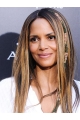 16'' Long Straight Without Bangs Ombre/2 Tone Lace Front Synthetic Women Halle Berry Wigs