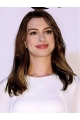 18'' Straight Without Bangs Blonde Lace Front Long Synthetic Women Anne Hathaway Wigs