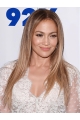  18" Long Straight Without Bangs Lace Front Blonde Synthetic Women Jennifer Lopez Wigs