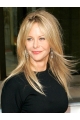 16'' Straight Long Lace Front Blonde Synthetic Women Meg Ryan Wigs