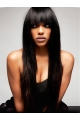 24'' Long Straight Capless Black Remy Human Hair Women Porsha Williams Wigs