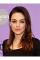  16" Straight Long Without Bangs Lace Front Synthetic Women Mila Kunis Wigs