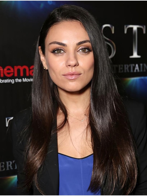  20" Straight Lace Front Long Without Bangs Synthetic Women Mila Kunis Wigs