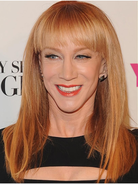 16" Straight Capless Long Synthetic Women Kathy Griffin Wigs