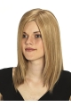 14'' Fashionable Shoulder Length Straight  Blonde Monofilament Long Human Hair Wigs For Wigs