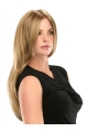 Blonde Long Straight Without Bangs 100% Hand-tied Mono Top Synthetic Women Wigs