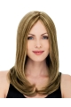 20'' Straight Blonde Monofilament Top Lace Front Remy Human Hair Long Synthetic Women Wigs