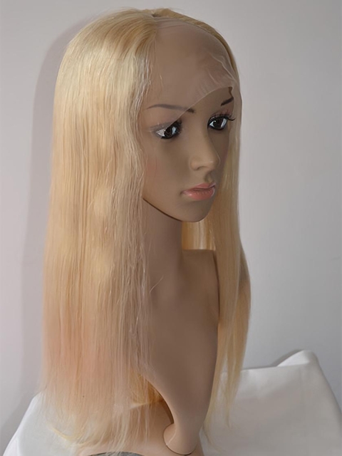 20'' Straight Cosy Blonde Lace Front Long U Part  Remy Hair Wig Women Wigs