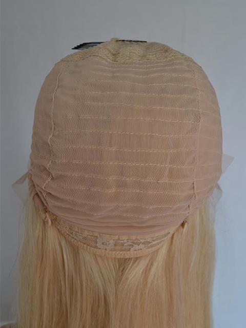 20'' Straight Cosy Blonde Lace Front Long U Part  Remy Hair Wig Women Wigs