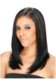 Radiant Brown Straight Without Bangs Lace Front Long U Part Brazilian Remy Hair Women Wigs