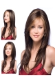 Easeful Auburn Layered Monofilament Lace Front Straight 100% Remy Human Hair Wigs For Cancer