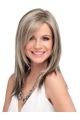 Shining  Layererd Straight Monofilament Lace Front Synthetic Long Women Wigs