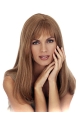 20'' Discount Straight With Bangs Blonde Monofilament Long Human Hair Women Wigs