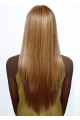 Polite Blonde Straight With Bangs Capless Long Synthetic Women African American Wigs