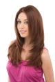 Auburn Layered Straight Full Lace Pleasing  Brazilian Remy Human Hair Long Women Wigs