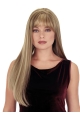 26'' Stylish Blonde Straight With Bangs Capless Long Synthetic Women Wigs