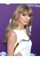 Cool Blonde Wavy Capless Long Human Hair Women Taylor Swift Wigs