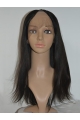 20'' Refined Black Straight Lace Front Long U Part 100% Remy Human Hair Women Wigs