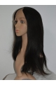 20'' Refined Black Straight Lace Front Long U Part 100% Remy Human Hair Women Wigs