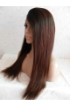 20'' Straight New Auburn Lace Front Long Remy Human Hair Straight U Part Wig Wigs