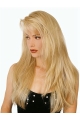 Blonde Straight With Bangs Capless Synthetic Cool Long Women Wigs