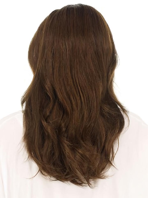 New Brown Layered Straight Without Bangs Capless Synthetic Women Wigs For Cancer