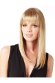 Discount Straight With Bangs Monofilament Lace Front Synthetic  Long Women Wigs