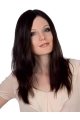 16'' Monofilament Straight Without Bangs 100% Hand-Tied Remy Human Hair Fashion Long Women Wigs