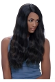 High Quality Black Wavy Without Bangs Capless Long Synthetic African American Women Wigs