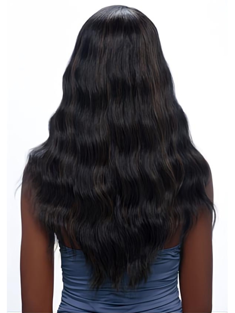 High Quality Black Wavy Without Bangs Capless Long Synthetic African American Women Wigs