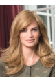 17'' Straight Layered  100% Hand-Tied  Monofilament Blonde  Synthetic Long Women Wigs