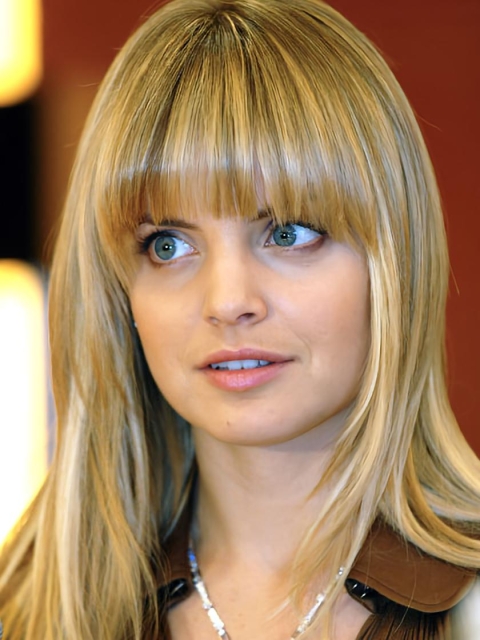 18''Blonde Straight With Bangs 100% Hand-Tied Monofilament Long Synthetic Nice Wigs For Cancer