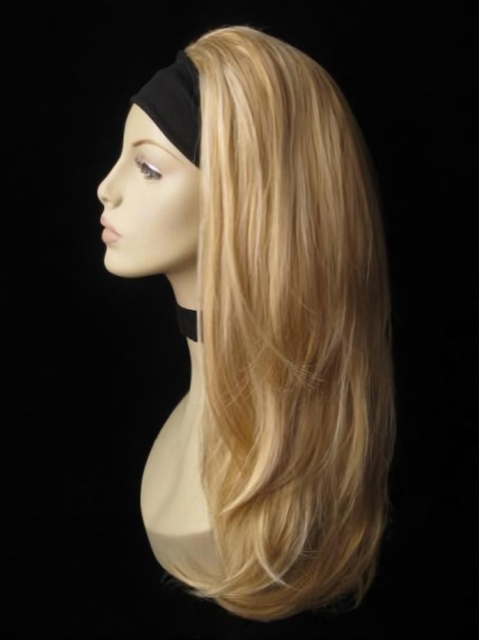 16'' Great Blonde Straight Capless  Long Human Hair Wigs & Half Wigs