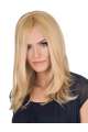 18'' Blonde Straight Without Bangs 100% Hand-Tied Monofilament Remy Human Hair Incredible Long Woomen Wigs