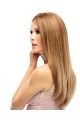 24''  Auburn Straight Layered Monofilament Lace Front Nice Remy Human Hair  Long Women Wigs