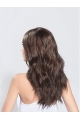 18'' Wavy Brown Without Bangs 100% Hand-tied Monofilament Long  Human Hair  Wigs 