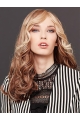 16'' Long Wavy Without Bangs Blonde Monofilament Monofilament Lace Front Long Human Hair Wigs