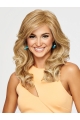 18'' Long Blonde Wavy Without Bangs Capless  Synthetic Women Wigs